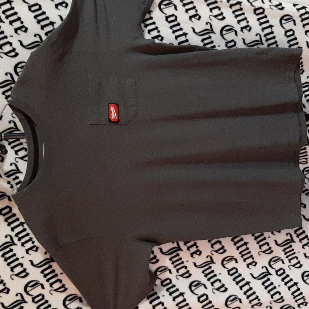 Milwakee Mens Pocket Workshirt Shirt Short Sleeve, Large